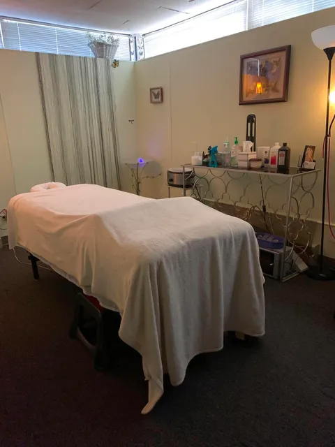 Clean massage therapy room